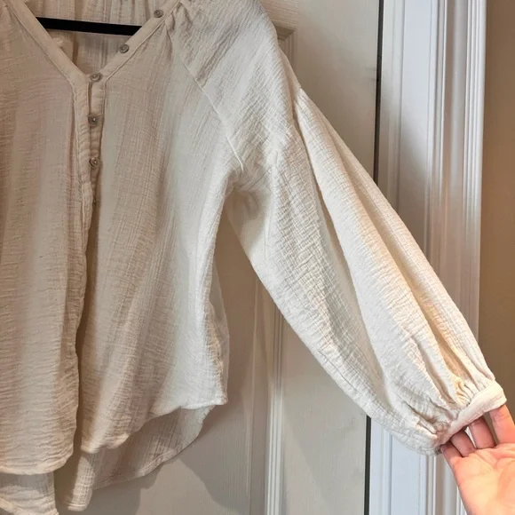 ASOS Cream Button-Up Blouse - Picture 3 of 3